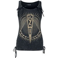 Rammstein Top - L bis 4XL - für Damen - Größe 3XL - dunkelgrau  - Lizenziertes Merchandise! von Rammstein