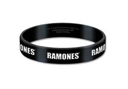 Ramones Armband classic band Logo hey ho Nue offiziell 17mm Schwarz Rubber One Size von Ramones