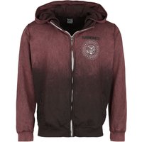 Ramones Kapuzenjacke - Crest - M bis XXL - für Männer - Größe L - dunkelrot  - Lizenziertes Merchandise! von Ramones