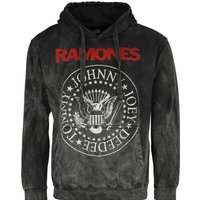 Ramones Kapuzenpullover - Crest - S bis XXL - für Männer - Größe L - dunkelgrau  - Lizenziertes Merchandise! von Ramones