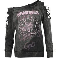 Ramones Sweatshirt - Pink Logo - S bis XXL - für Damen - Größe M - schwarz  - Lizenziertes Merchandise! von Ramones