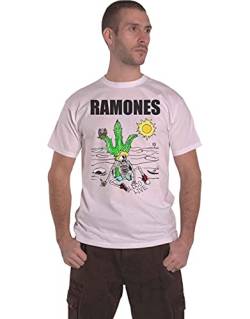 Ramones T Shirt Loco Live Band Logo Nue offiziell Herren Weiß XL von Ramones