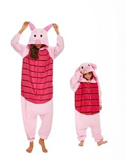 RandWind Tier Kinder Onesie Halloween Kostüme Tiere Schlafen Pyjamas(Kid Pijiepig-120 von RandWind