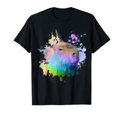Capybara Regenbogen-Tropf T-Shirt von Random Galaxy