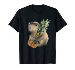 Capybara Sonnenbrille mit Ananas-Motiv, lustig, niedlich T-Shirt von Random Galaxy