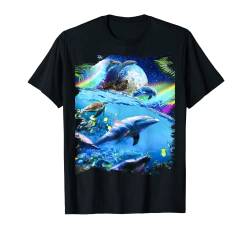 Galaxy Dolphin - Delfine im Weltraum T-Shirt von Random Galaxy