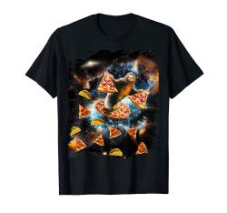 Galaxy Faultier essen Pizza Taco im Weltraum T-Shirt von Random Galaxy