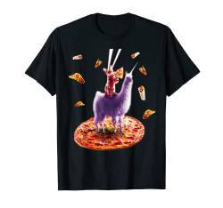 Laser-Katzen, Pizza, Reiten, Lama, Einhorn T-Shirt von Random Galaxy