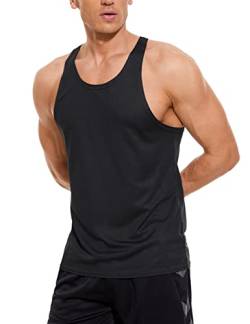 Herren Stringer Bodybuilding Workout Gym Tank Tops Y Rücken Muskel Fitness Tanks Ärmelloser Stringer T-Shirt 02 Schwarz M von Rane Sports