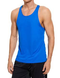 Herren Stringer Bodybuilding Workout Gym Tank Tops Y Rücken Muskel Fitness Tanks Ärmelloser Stringer T-Shirt Blau L von Rane Sports