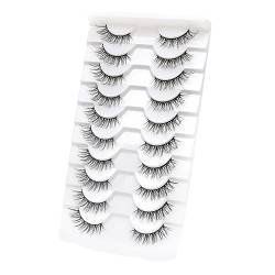 10 Paar Wiederverwendbare Wimpern Natürliche Falsche Wimpern Make Up Lang Gefälschte Wimpern Faux Cilios Make Up Beauty Tool Weiche Und Bequeme Hochzeitswimpern Wimpern Aus Fasern von Ranuw