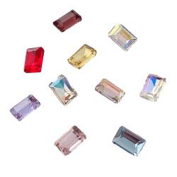 10 Stück modische Kristall-Nagelkunst-Schmuckkristalle, 3D-Strass-Steine, spitzer Boden, DIY-Nagel-Strasssteine, Dekoration, bunte Nagel-Nieten von Ranuw