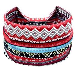 Geknotetes Stirnband Für Frauen Elastisches Bandeau Sport Kopfbedeckung Afrikanisches Haarband Rutschfest Dehnbar Workout Kopfbedeckung Damen Haarband Zum Laufen Radfahren von Ranuw