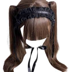 Mädchen Rüschen Spitzenband Kopfbedeckung Gothic Spitzenbesatz Subkultur Stirnband Maid Haarschmuck Gothic Kopfschmuck von Ranuw
