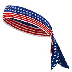 Patriotisches Accessoire mit amerikanischen Flaggen, Stirnband für Damen und Mädchen, 4. Juli, Bandana für Gedenktag, Unabhängigkeitstag, amerikanische Flaggen, Stirnband von Ranuw
