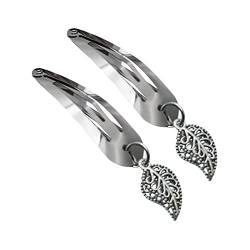 Ranuw Silber Blatt Clip Haarnadel Y2K Süße Haarspange Herz Haarspange Mode Haarnadel Kopfbedeckung Mädchen Haar Accessoires Pfirsich Herz Blätter Stern Seite Clip Für Haare von Ranuw