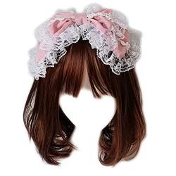 Ranuw Viktorianisches Spitzen-Stirnband, süße große Schleife, Haarreif, Cosplay-Kopfschmuck von Ranuw