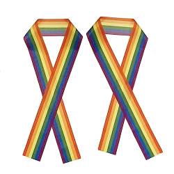 Regenbogen Stirnband Buntes Streifen Stirnband LGBTQ Armbänder Asexuelles Fortschrittsarmband Zubehör Buntes Stirnband Regenbogenband von Ranuw