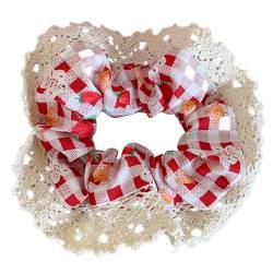 Spitzen Scrunchies Und Weiß Kariertes Haargummi Haarseil Starker Halt Kostüm Karo Haargummi Scrunchie Haar Accessoires Haargummis von Ranuw