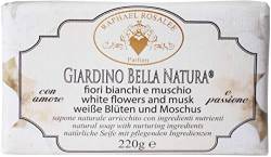 Giardino Bella Natura Natural Soap von Raphael Rosalee Cosmetics Naturseife Lavendel Olive Rose Orange, Duft:No. 25 Weiße Blüten & Moschus von Raphael Rosalee Cosmetics