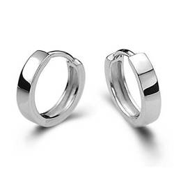 Rapidly Creolen Ohrringe 925 Sterling Silber Kleine Hoop Ring Kreolen Durchmesser 10mm Unisex Ohrschmuck Klapp-Creolen von Rapidly