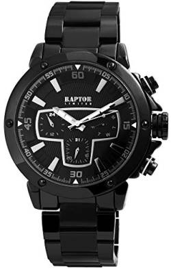 Raptor Limited Herren-Uhr Edelstahlband Armbanduhr Analog Quarz RA20215 von Raptor