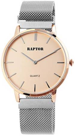 Raptor Magnetic Unisex-Uhr Edelstahlmilanaiseband Magnetverschluss Analog Quarz RA20202 von Raptor