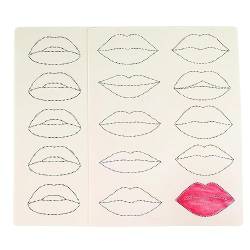 5 Stück Lippen Tattoo Übungshaut üben Doppelseitige Haut für permanente Makeup Künstler aus Silikon zum Üben von Lippentätowierungen (5 Stück Lippenhaut) von Rasmet