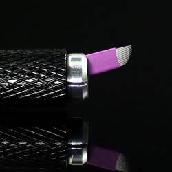 50 Stücke Lila Microblading Nadeln Nano 0,16mm Augenbrauen Edelstahl Tattoo Klingen 16U 18U 12 Slope (18 Slope) von Rasmet