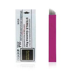 50 Stücke Rosa Microblading Nadeln Nano 0,18mm Permanente Makeup Tätowierungsnadel Verfügbare Größe 18U 12 Slope 14 Slope (12 Slope) von Rasmet