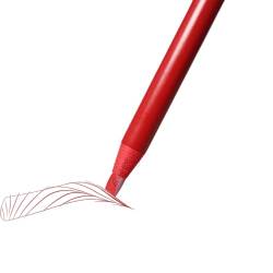 6 stück Permanent Makeup Augenbrauenstift Rot Wasserdicht - 5mm Harter Kern zum Abziehen - Roter Microblading Stift für Tätowierte Lippen (Rot) von Rasmet