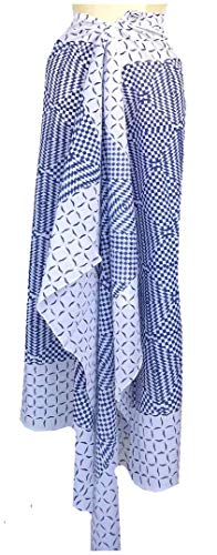 Rastogi Handicrafts Sarong Damen-Badeanzug, 100 % Baumwolle, Handblockdruck, lang, 185,4 x 111,8 cm, Blau 4 von Rastogi handicrafts