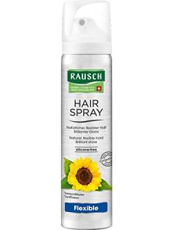 Rausch Hairspray Flexible Aerosol Reisegrösse (für flexiblen, natürlichen Halt und besonderen Glanz - Vegan), 4er Pack (4 x 75 ml) von Rausch
