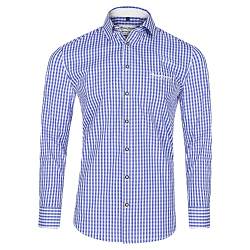 Rauschhemd Trachtenhemd Klassisch - Herren Slim Fit (Dunkelblau, XL) von Rauschhemd