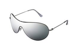 Ravs Pilotenbrille Sonnenbrille Spiegelbrille SILBER - komplett verspiegelt inkl Softbag von Ravs