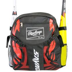 Rawlings Jungen Savage Reisezubehör-Packorganizer, Schwarz/Scarlet von Rawlings