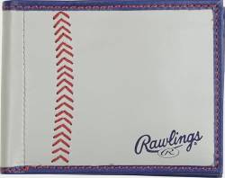 Rawlings "Pop Baseball Stitch Bi-Fold Leather Wallet, Grau, Bi-Fold von Rawlings