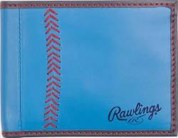 Rawlings "Pop Baseball Stitch Bi-Fold Leather Wallet, Hell, blau, Bi-Fold von Rawlings