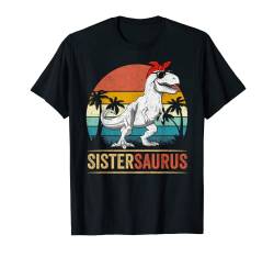 Sistersaurus T Rex Dinosaur Sister Saurus Family Matching T-Shirt von Rawrsome Dinosaur Clothing