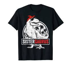 Sistersaurus T Rex Dinosaurier Schwester Saurus Family Matching T-Shirt von Rawrsome Dinosaur Clothing