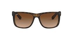 Ray-Ban 0RB4165 Justin Classic Sonnenbrille Large (Herstellergröße: 55), Braun (Gestell: havana, Gläser: braun grandiert 710/13) von Ray-Ban