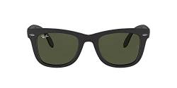 Ray-Ban Herren Folding Wayfarer Sonnenbrille, Schwarz (Schwarz/ Klassisch Grün), 50 mm EU von Ray-Ban