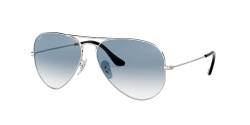 Ray-Ban RB3025 Aviator Sonnenbrille 62mm, Blau (Gestell: Silber, Gläser: Kristall hellblau Verlauf, 62 mm von Ray-Ban