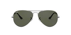 Ray-Ban Unisex Aviator Sonnenbrille, Grey, 62 mm von Ray-Ban