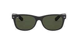 Ray-Ban Unisex New Wayfarer Lesebrille, Schwarz Gummiobermaterial auf Schwarzem Glanz und Grün, 55 von Ray-Ban