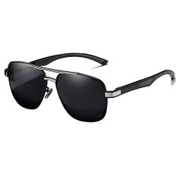 Rayruling Polarisierte Pilotenbrille Herren Damen, Klassisch | Hoch Hochglanz | Leichtmetall Rahmen, UV400 HD Pilotengläser, Fahren | Angeln | Golf | Outdoor Sports Fashion Sonnenbrillen von Rayruling