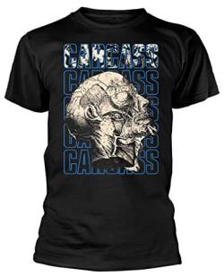 Carcass 'Necro Head' T-Shirt, Schwarz, schwarz, Groß von Razamataz