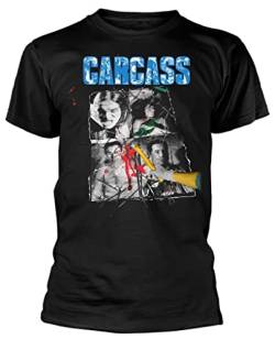 RAZAMATAZ Carcass 'Necroticism' T-Shirt, Schwarz, schwarz, X-Groß von Razamataz