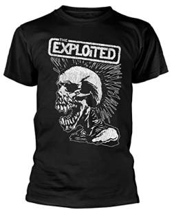 Razamataz The Exploited 'Vintage Skull' (schwarz) T-Shirt, Schwarz , S von Razamataz