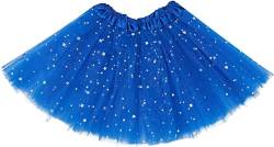 Damen Tütü Rock Minirock Petticoat Tanzkleid Dehnbaren Tutu Rock Ballettrock Tüllrock für Party (Königsblau-Sterne) von Rcbmn